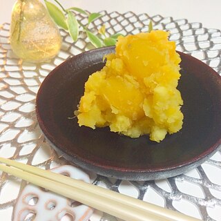 栗の甘露煮と安納芋の簡単ウマーいきんとん